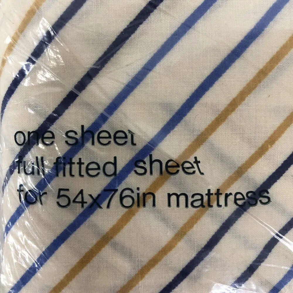 Vintage Chevron by Statepride Sheet Full Fitted 54x76 No Iron Fortrel Cotton NOS
